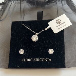 Giani Bernini Silver Necklace with Cubic Zirconia